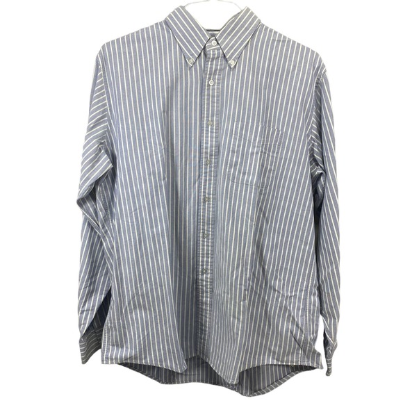 L.L. Bean Other - Vintage LL Bean Shite Mens Striped Dress Shirt Top Button Down Size 17 -  37 USA